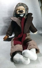 Vintage 60s/70s Hobo Clown Doll Porcelain Head 20' Tall 