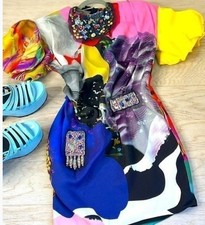 Zara Colourful Abstract Print