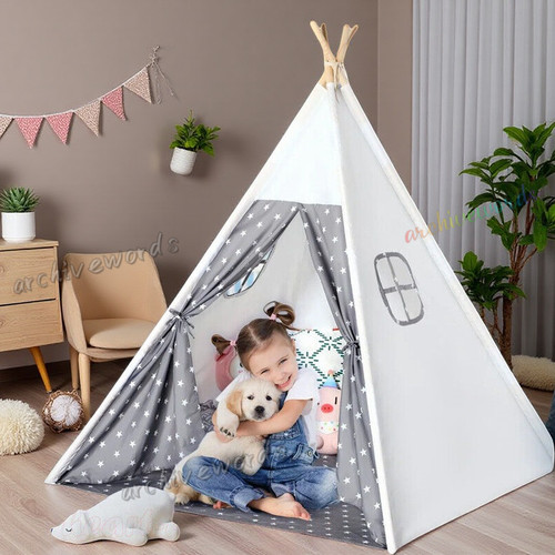 160cm large canvas kids teepee - 160cm,