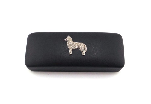 Husky black glasses case - pu,