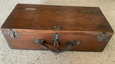 Vintage Pitch Pine (Military) Box with working catches/latch &padlock