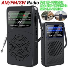 Portable AM/FM/SW Radio Battery Operated Radio with LED Flashlight Small Radio