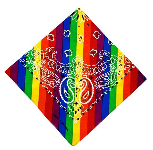 Rainbow pride paisley bandana - pride,
