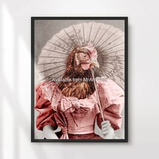 Funny Chicken Art Print Poster Wall Picture Quirky Fun Vintage Farm Rustic Decor