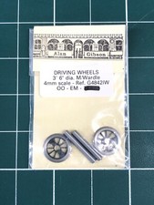 Alan Gibson 4mm OO EM Driving Wheels - G4842IW - 3'6" Diameter, M/Wardle