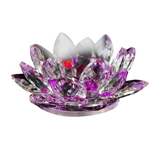 Crystal lotus candle holder - lotus,