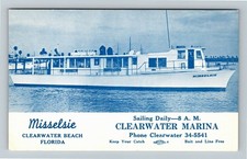Clearwater Florida, Misselsie Deep Sea Fishing Boat Antique Vintage Postcard