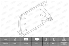 Brake shoe set KBL19574.0-1517