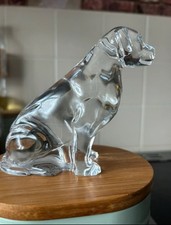 Waterford Crystal Labrador Retriever Dog Figurine Lead Crystal Paperweight