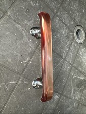 Vintage Brown-gold Pearlescent Lucite And Chrome Door Cupboard Handle Art Deco