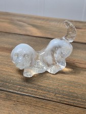 Fenton Clear glass w/ White