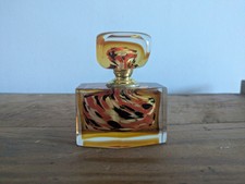 Vintage Retro Murano Glass Art Perfume Bottle Complete Orange Stopper Dauber Vgc