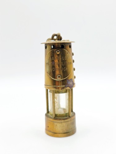 Vintage miniature brass miners - miniature,