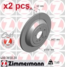 X2 PCS REAR BRAKE DISC ROTOS
