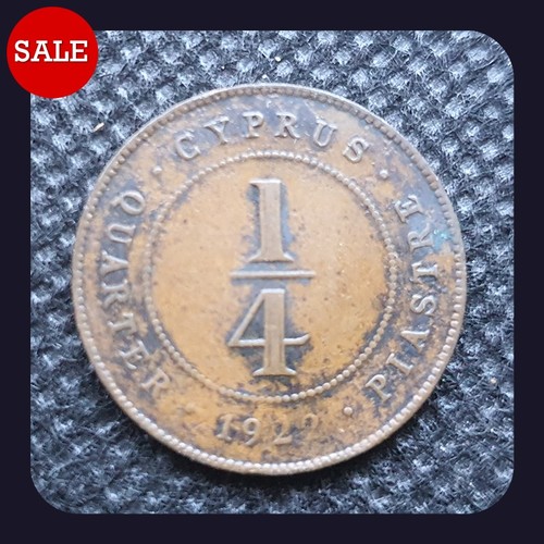 Cy157 1922 cyprus 1 4 - |, 1/4