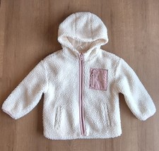 Girls Cream Borg Jacket