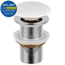 Architeckt Unslotted Pop Up Basin Waste - Gloss White