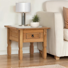 Side Table Drawer Solid Pine