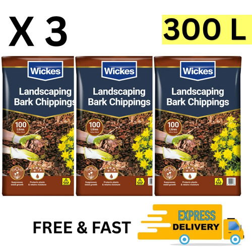 300l bark chippings bulk bag - chippings,