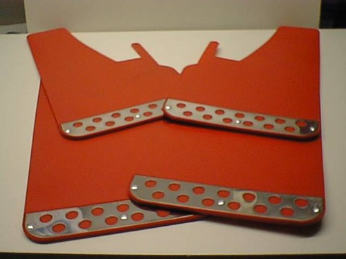 Red rally mud flaps - red,