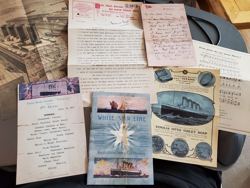 Titanic memrobilia set menu - memrobilia,