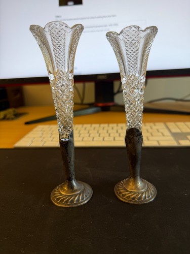 Pair antique edwardian cut - edwardian,
