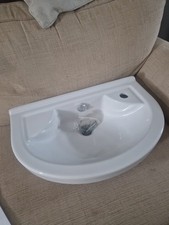 Vitra S50 Right Hand Compact 1 Tap-Hole Semi Recessed Basin / 5597L003-0029