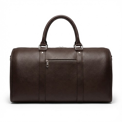 Brown cow leather duffel bag - cow,