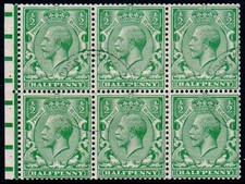 1912-24 KGV Royal Cypher ½d