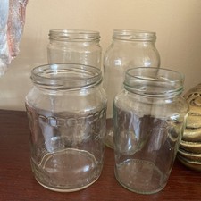 4  LARGE GLASS JARS CONTAINERS