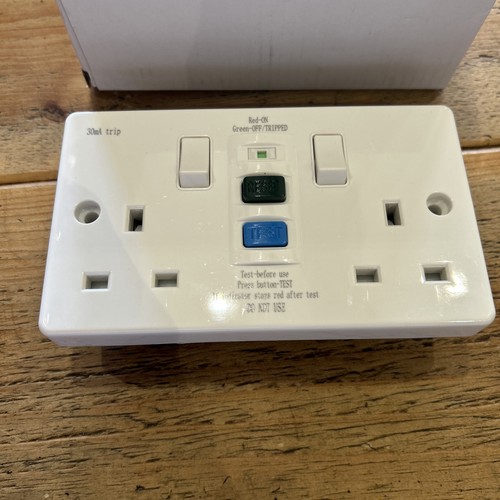 Niglon 13amp rcd socket 2gang - socket,
