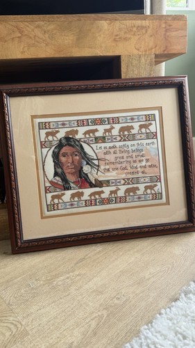 Vintage cross stitch with - cross,