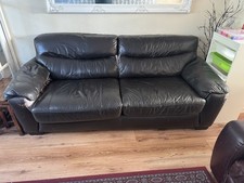 Brown faux leather Sofa double