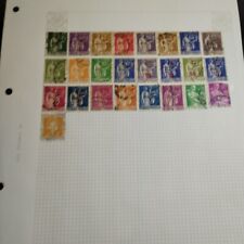 PAGE OF OLD STAMPS FROM FRANCE