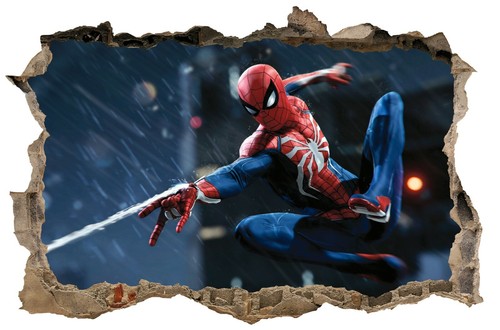 Spider man hole - , wall