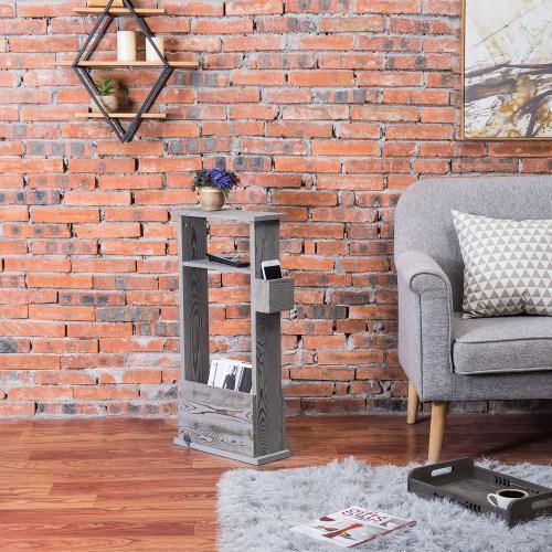 Tier grey wood - wood, side
