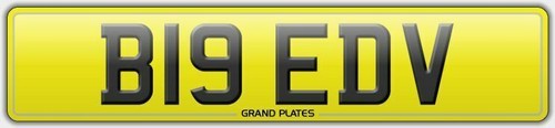 Big reg b19 edv - edv, plate