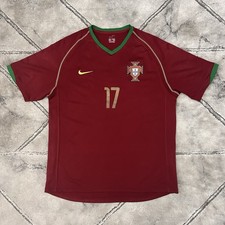 2006 Portugal Nike RONALDO 17 Home Shirt Jersey - MEDIUM Mens World Cup Vtg Y2K