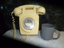 VINTAGE GPO 741 WALL MOUNTED TELEPHONE DIAL PHONE IVORY WITH BRACKET UNTESTED VG
