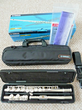 Beautiful Yamaha YFL 212 SL Flute Unused Accessories MINT Silver 925 lip plate