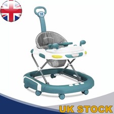 Baby Walker Rocker Bouncer First Step Push Along Activity Music Ride On Car Blue