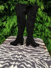 Topshop black suede leather - black,
