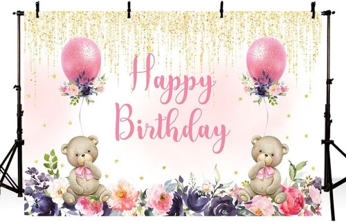 Teddy bear floral - floral, birthday
