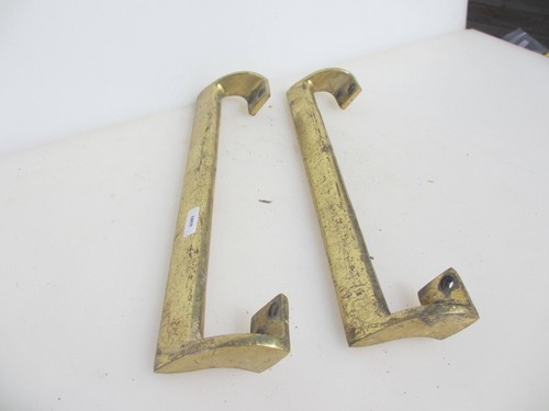 Vintage brass door handles - brass,