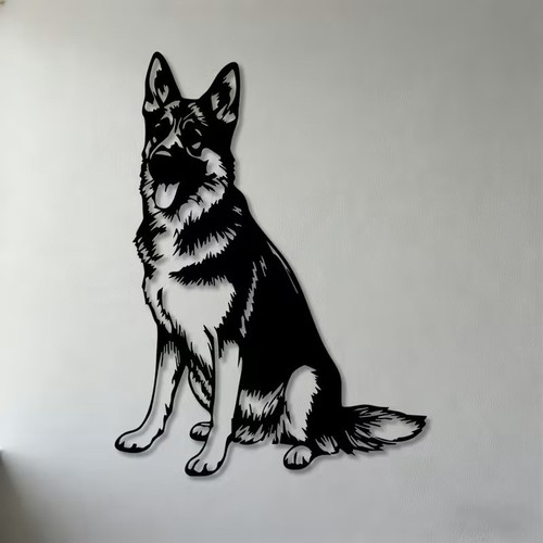 German shepherd metal wall - wall, art