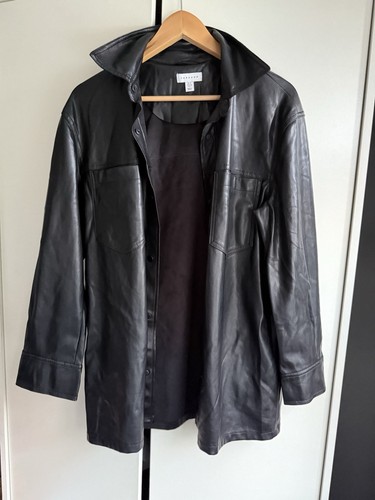 Topshop oversized faux leather - topshop,