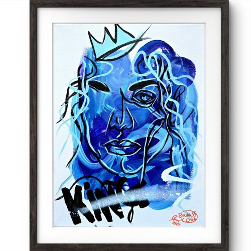 King pop abstract portrait - pop,