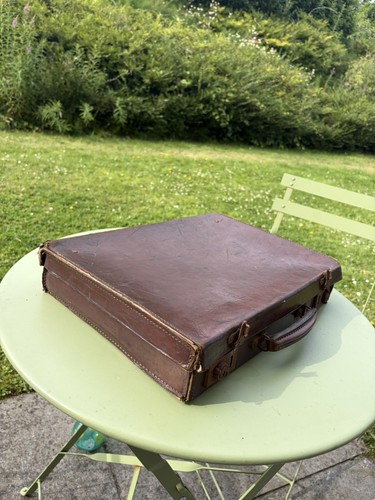 Vintage 1940 brown cowhide - vintage,