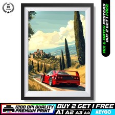 FERRARI F40 Wall Art Print