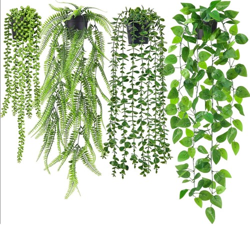 4pc artificial hanging - artificial, plants